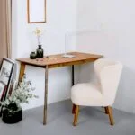 Lampe de Table Skiva - Luminaire LED Géométrique en Métal Noir