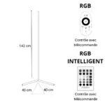 Lampadaire Corner RGB - Éclairage LED Multicolore Moderne pour Salon