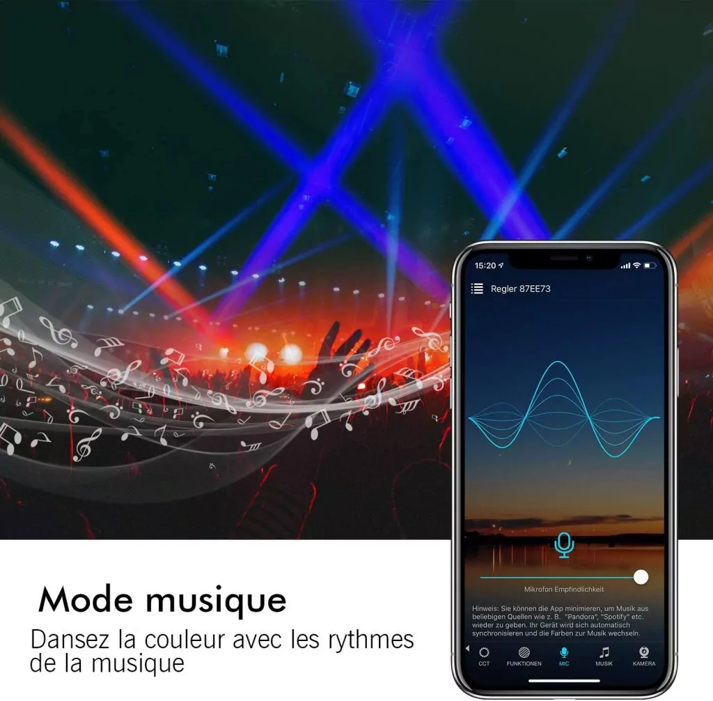Ruban LED Connecté Intelligemment – Contrôle via App & Voix
