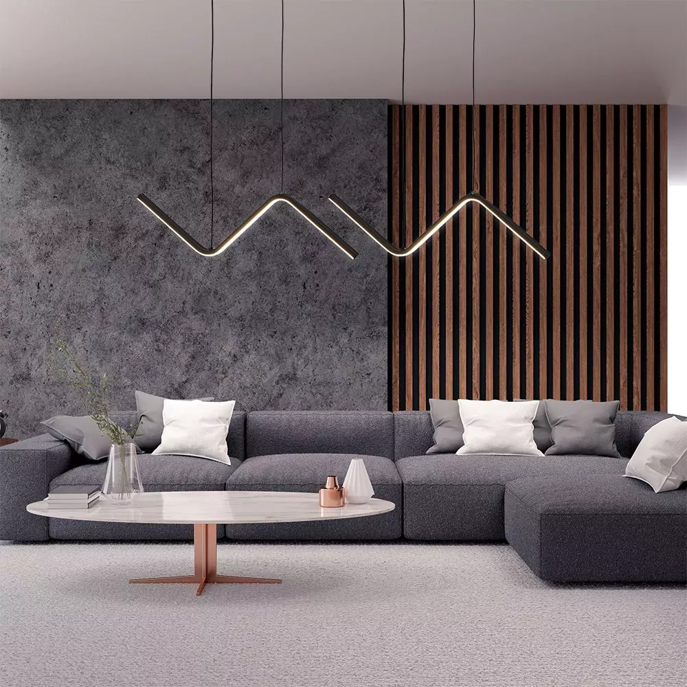 Suspension Ripple - Luminaire Design aux Courbes Géométrique