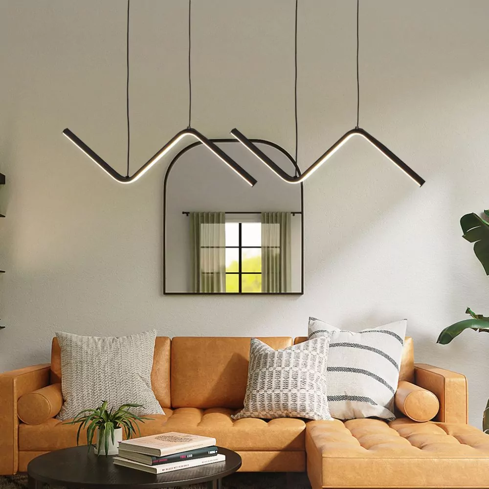 Suspension Ripple - Luminaire Design aux Courbes Géométrique