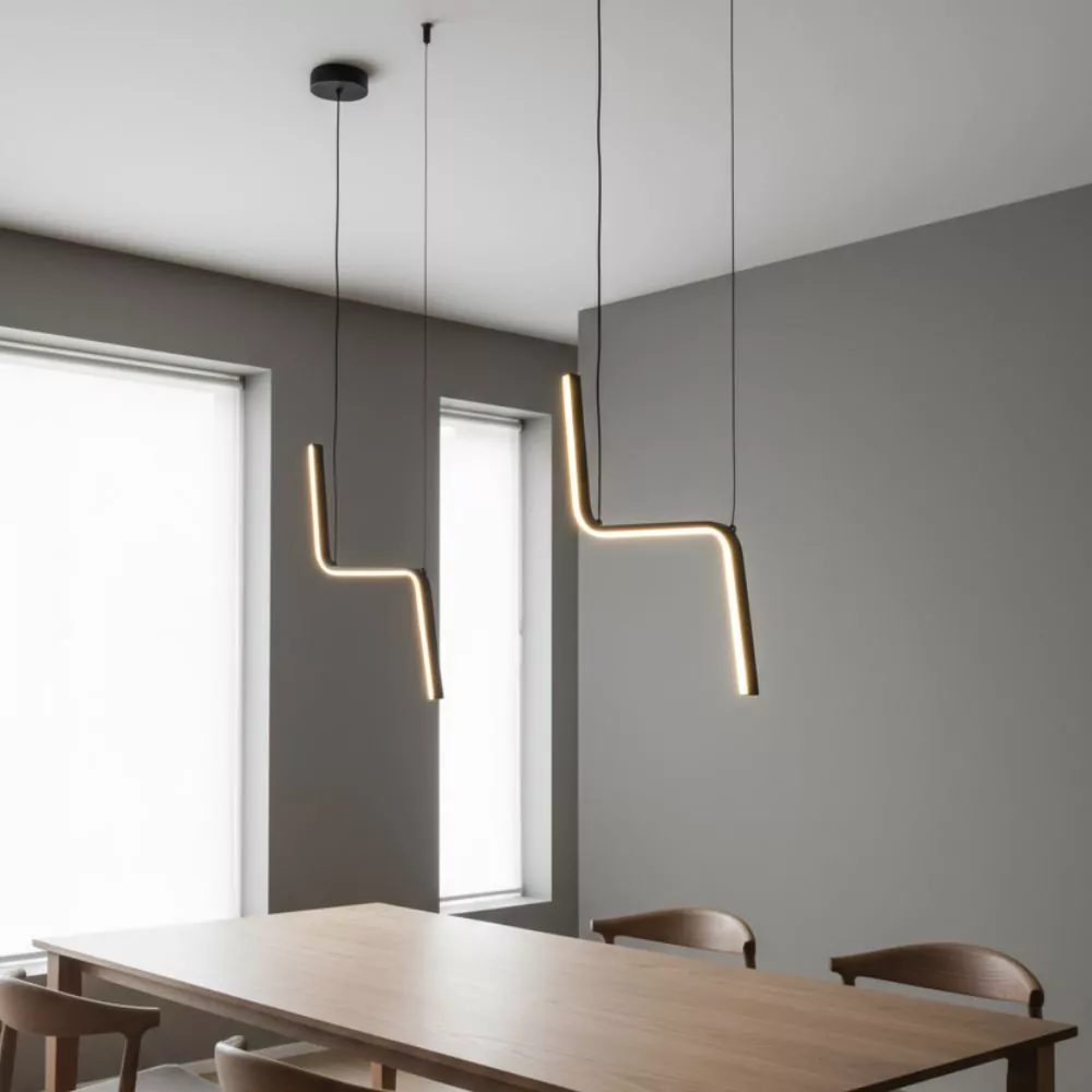 Suspension Ripple - Luminaire Design aux Courbes Géométrique