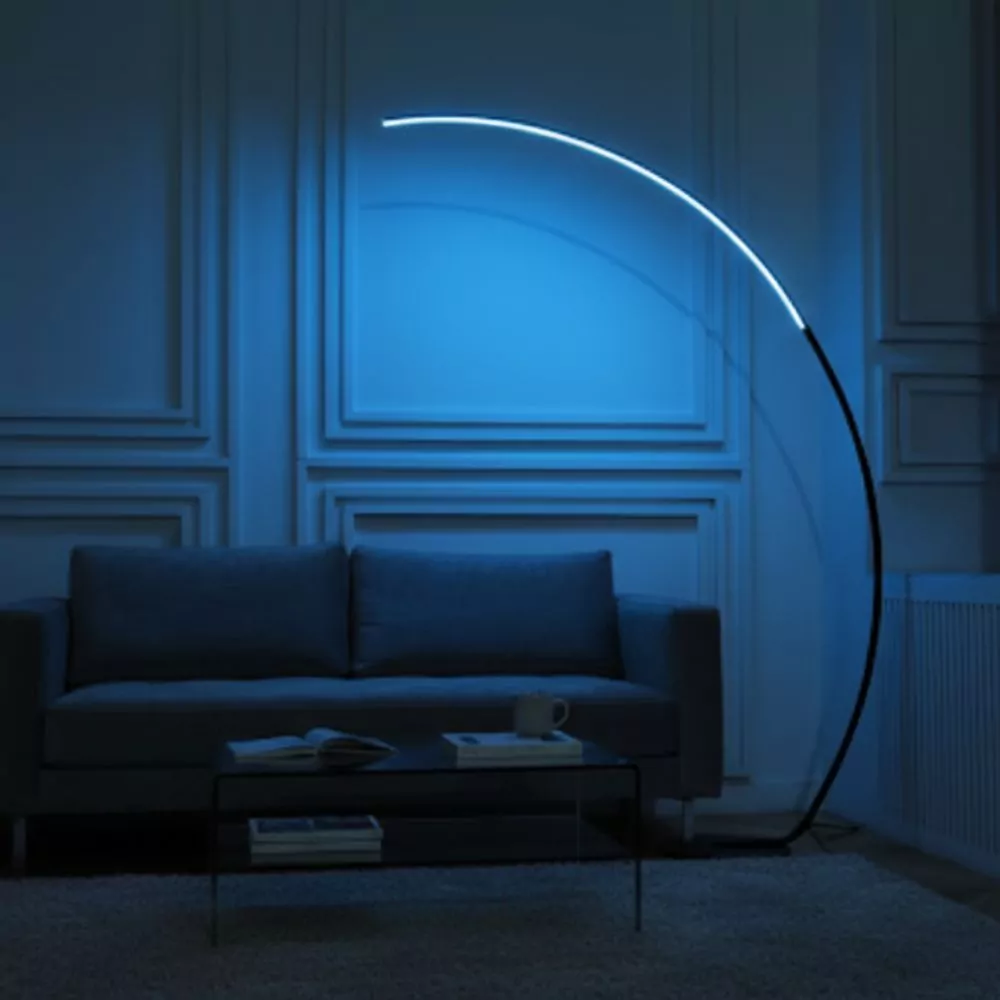 Lampadaire LED Arc RGB - Éclairage LED Multicolore Design pour Ambiance Moderne