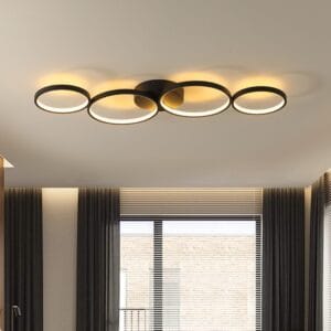 Suspension noire pour chambre - Ambiance contemporaine