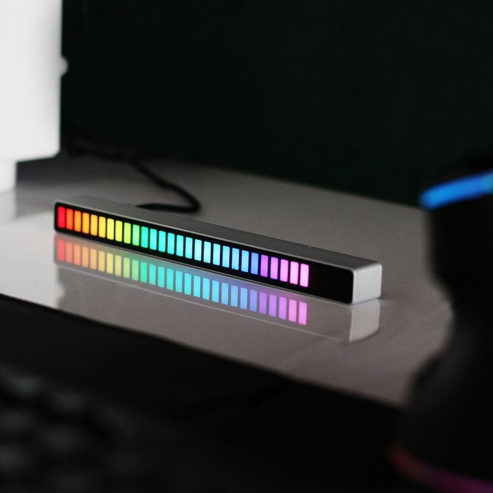 Barre lumineuse LED RVB, synchronisation musicale, filaire USB