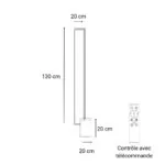 Lampadaire LED Quadra