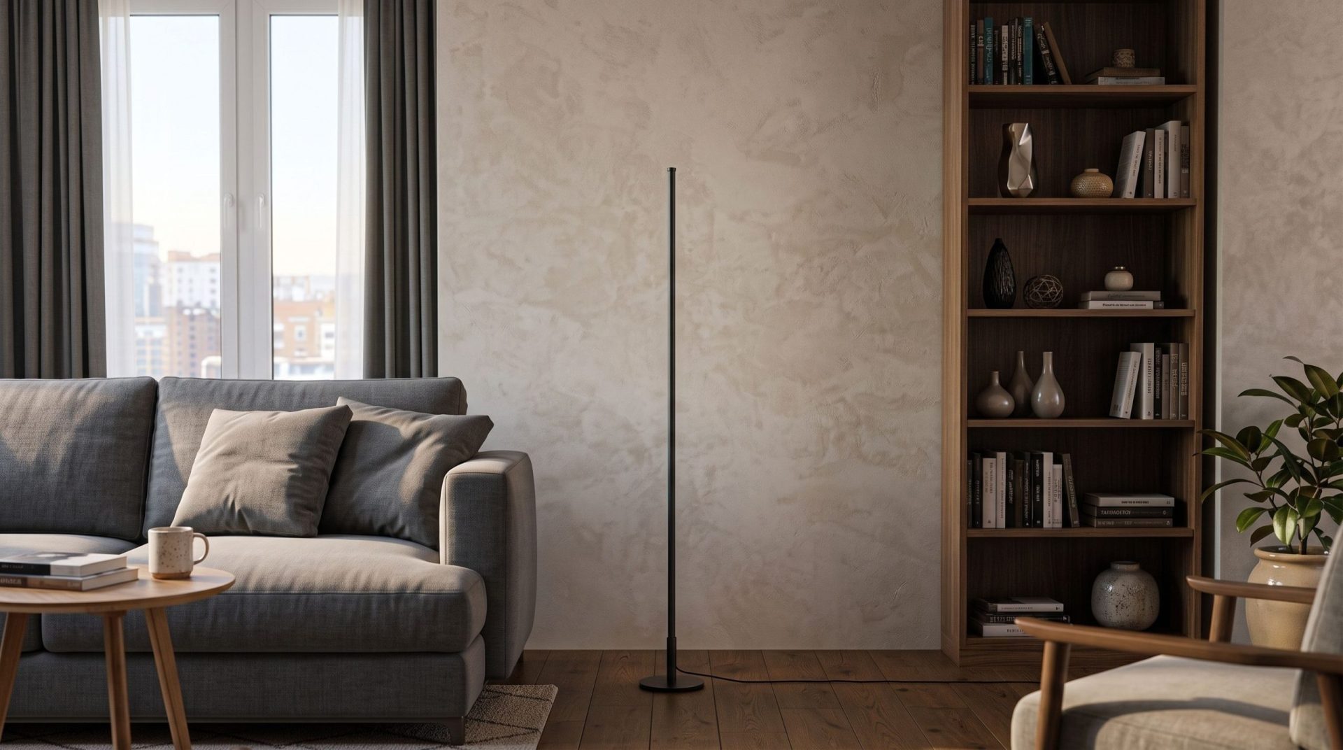 Lampadaire Halo – Éclairage LED – Minimaliste pour Salon ou Bureau