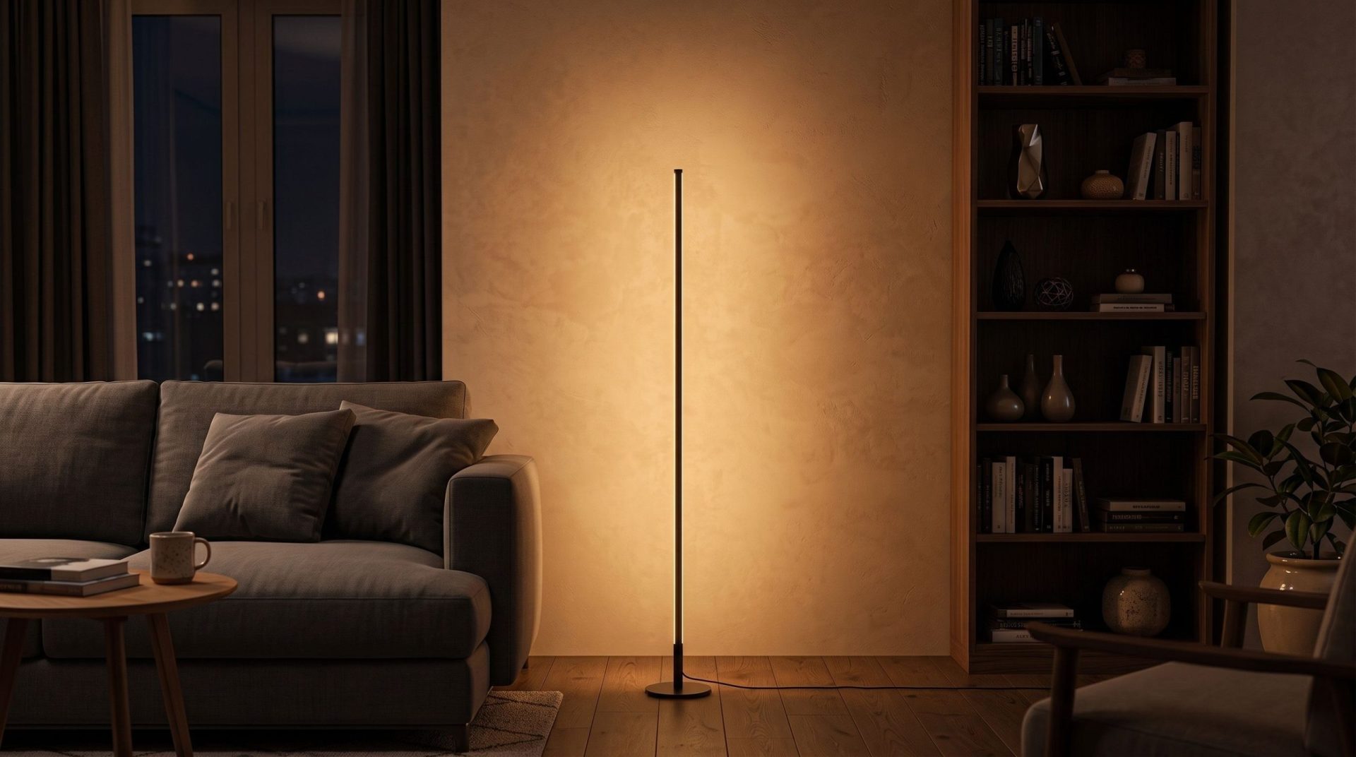 Lampadaire Halo – Éclairage LED – Minimaliste pour Salon ou Bureau