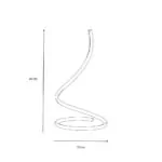 Lampe de Table Curve - Luminaire LED Minimaliste en Aluminium Brossé