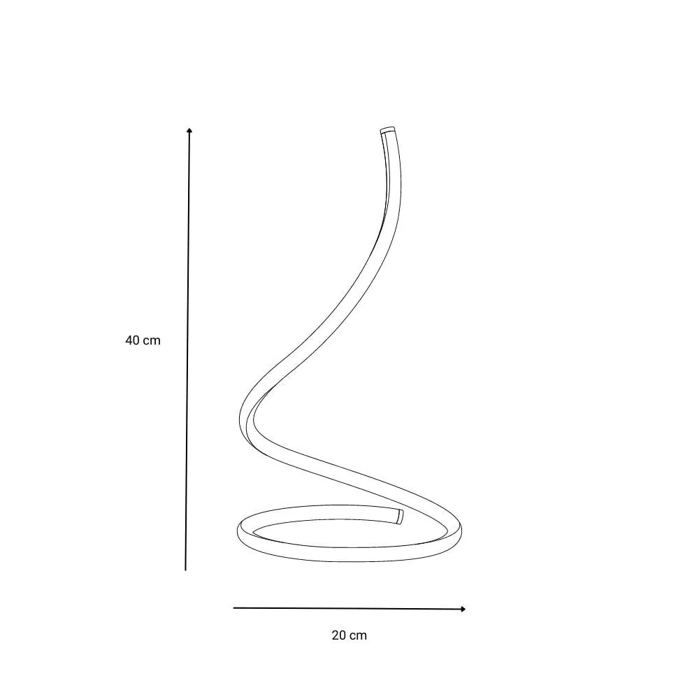 Lampe de Table Curve - Luminaire LED Minimaliste en Aluminium Brossé