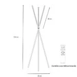 Lampadaire LED Ember - Éclairage LED Minimaliste avec Base Tripode en Aluminium
