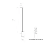 Lampadaire LED Quadra - Luminaire LED Design Géométrique pour Salon Moderne