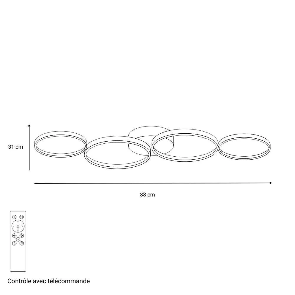 Plafonnier Rings - Éclairage LED Design Minimaliste