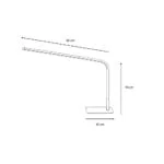 Lampe de Table Skiva - Luminaire LED Géométrique en Métal Noir