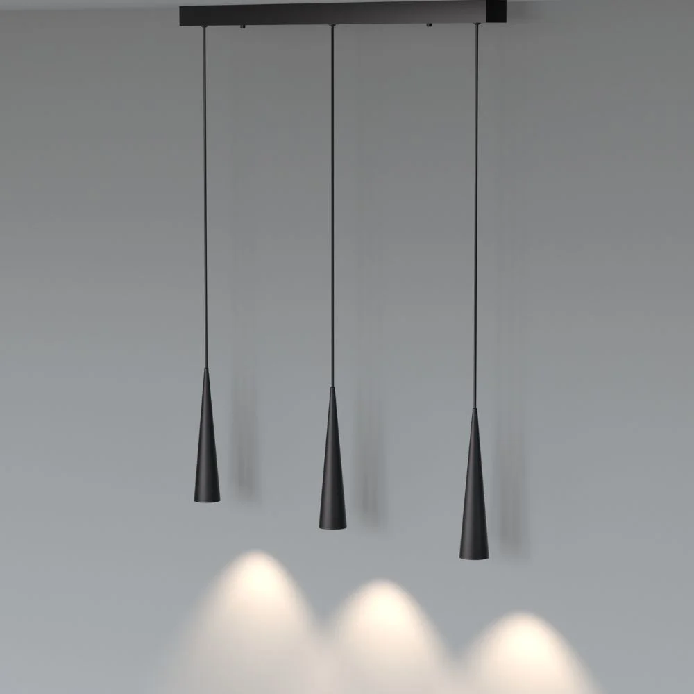 Suspension d'interieur dimmable mavea noire