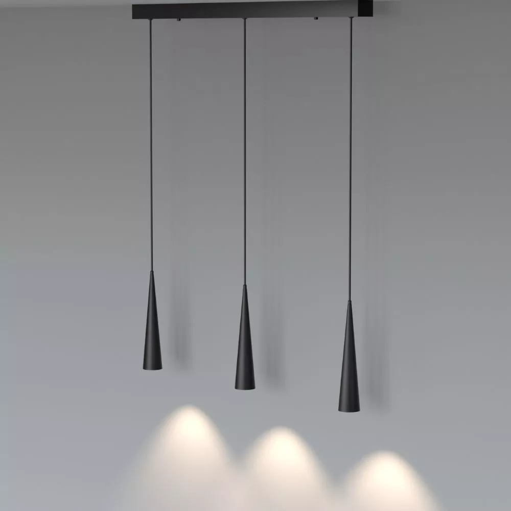 Suspension d'interieur dimmable mavea noire