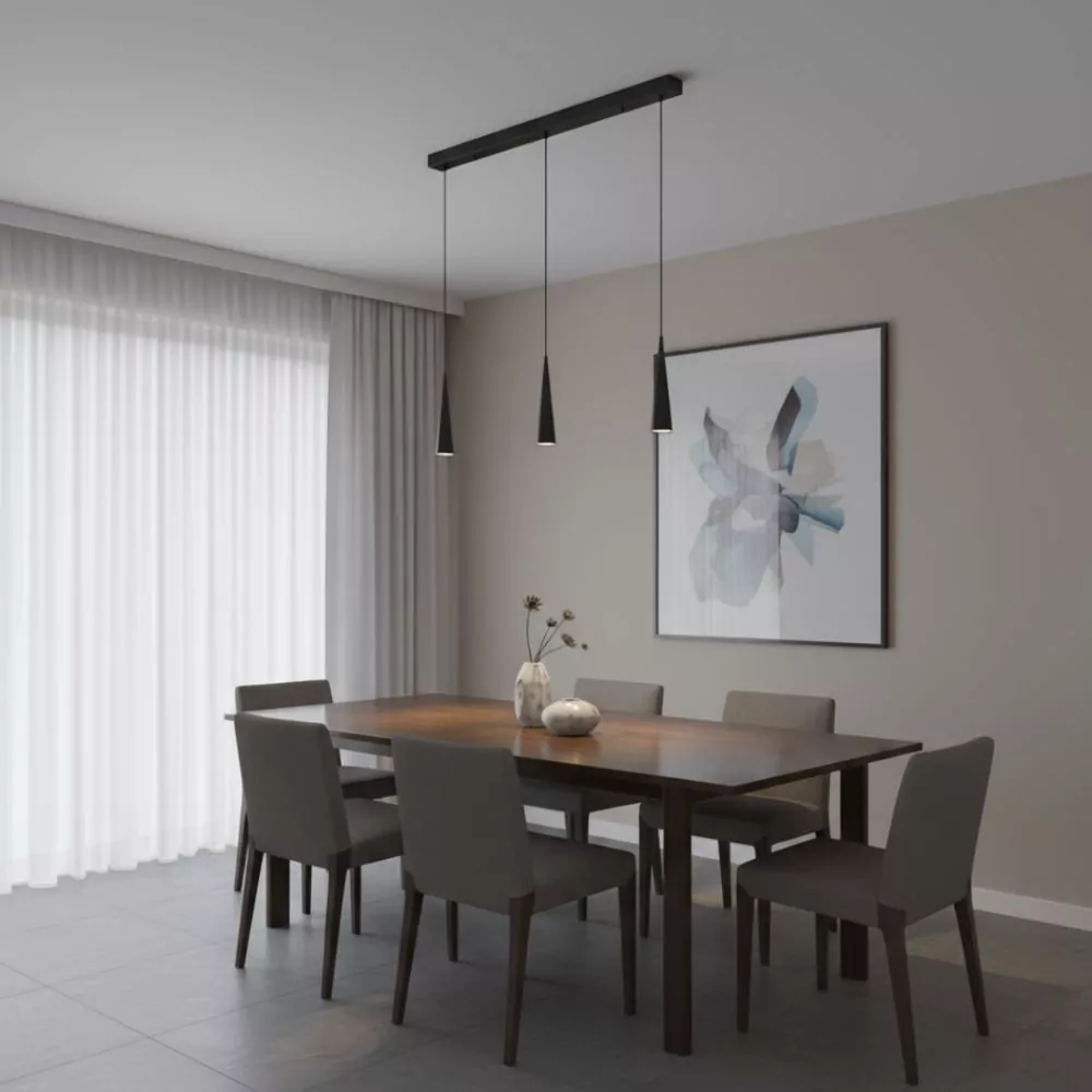 Suspension d'interieur dimmable mavea noire