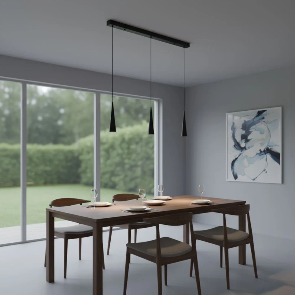Suspension d'interieur dimmable mavea noire
