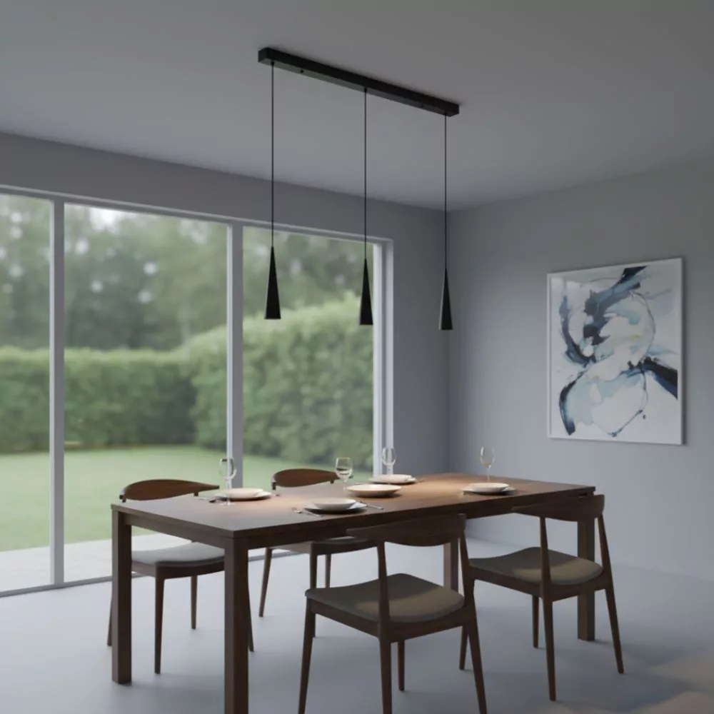 Suspension d'interieur dimmable mavea noire