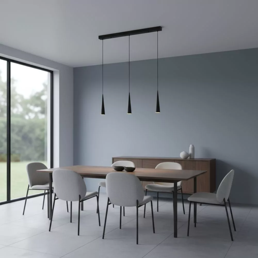 Suspension d'interieur dimmable mavea noire