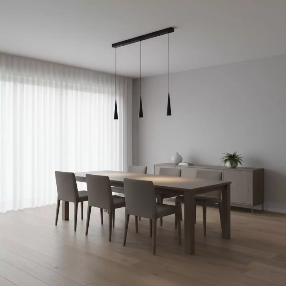Suspension d'interieur dimmable mavea noire