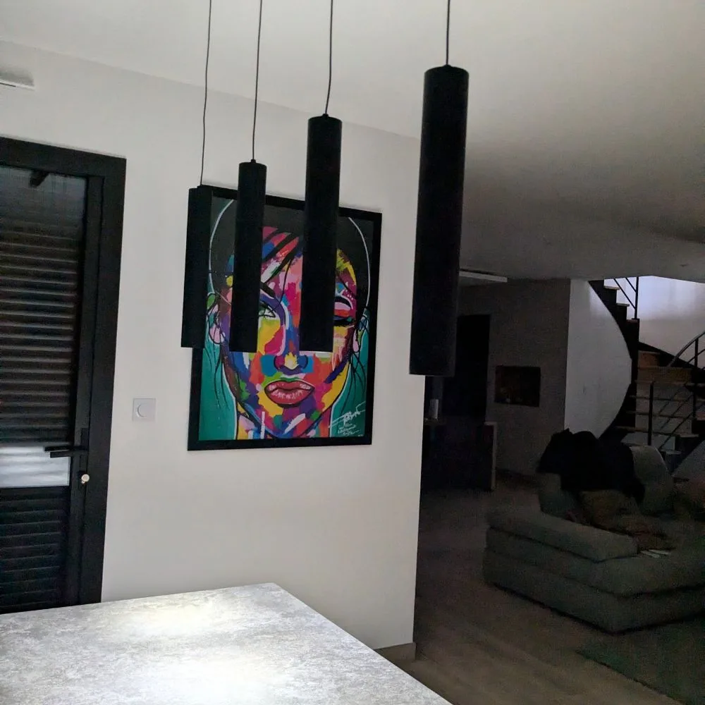 Suspension Fakla Dimmable Noire