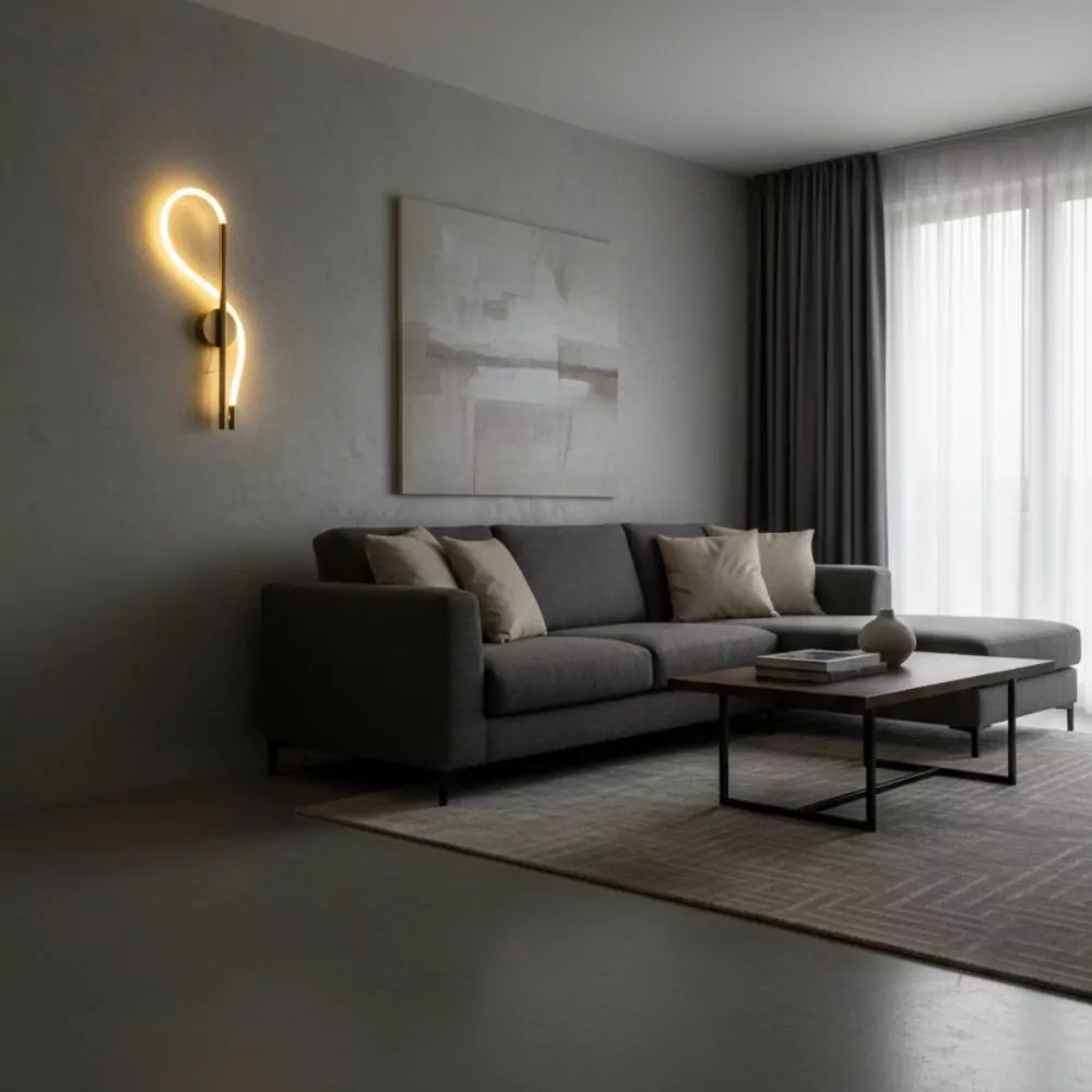 Applique Murale Loopea - Luminaire LED Courbé au Design Contemporain