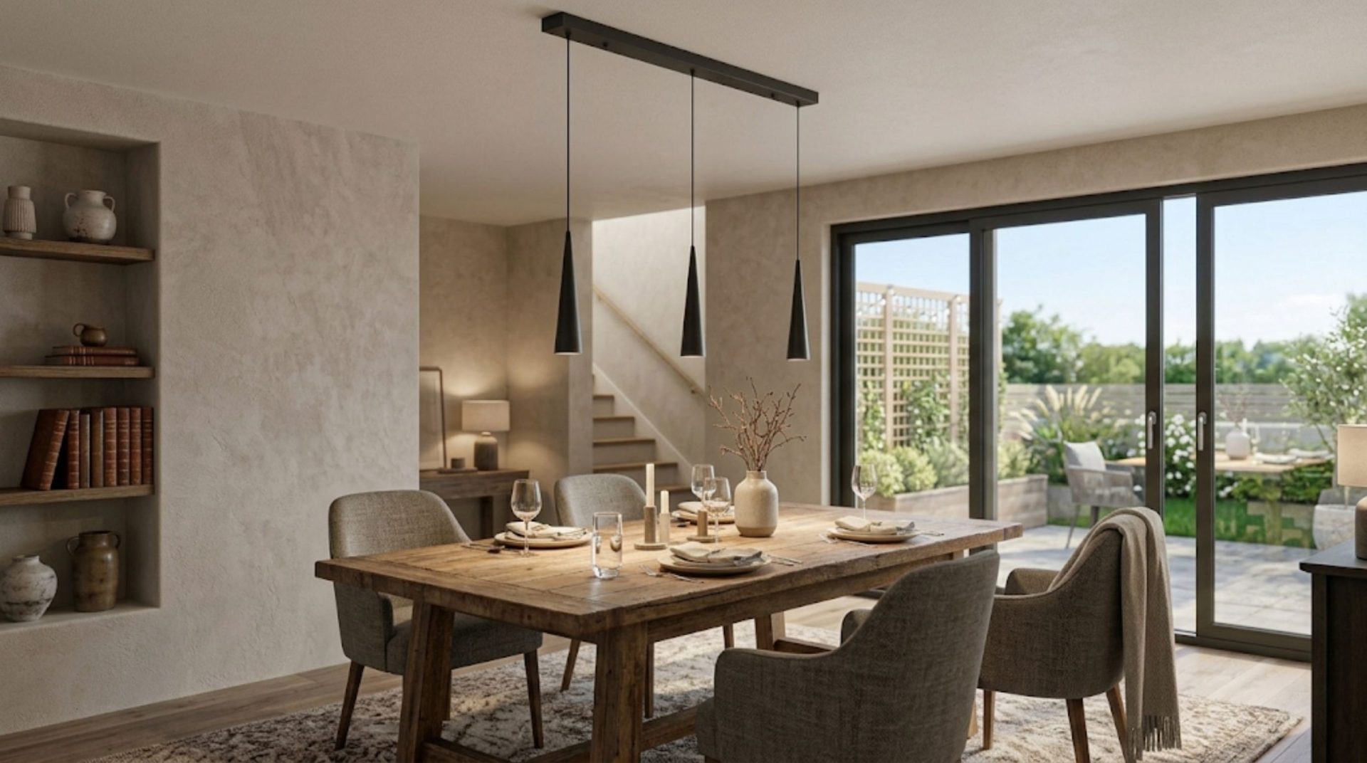 Suspension d&rsquo;interieur dimmable mavea noire