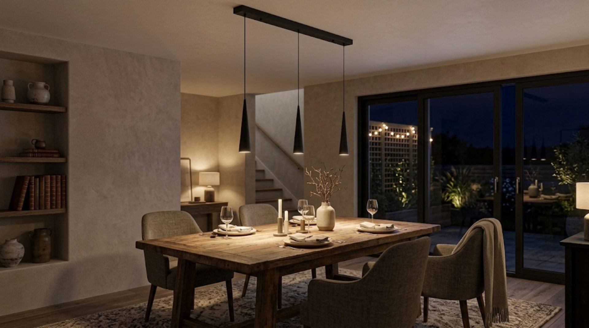 Suspension d’interieur dimmable mavea noire