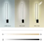Lampadaire LED Quadra - Luminaire LED Design Géométrique pour Salon Moderne