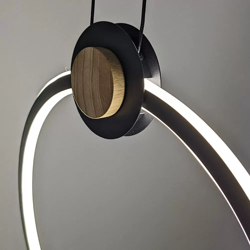 Suspension LED Vintera - Luminaire LED Design en bois et métal
