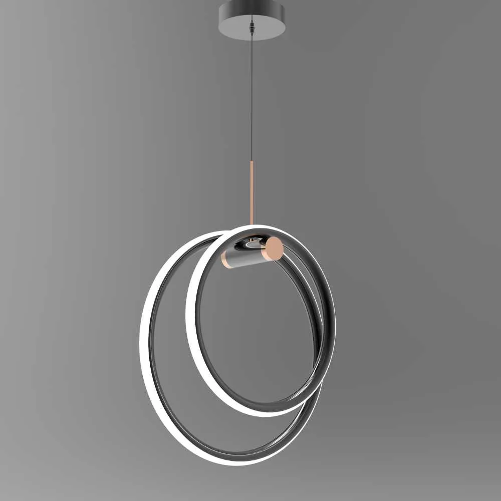 Suspension LED Oriana - Luminaire LED en forme arrondie