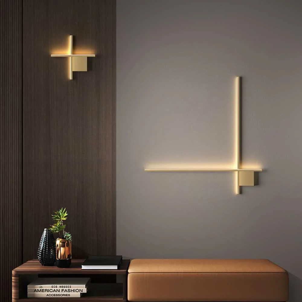 Applique Murale Takia - Luminaire LED Minimaliste en brass