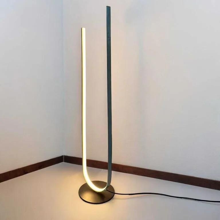 Lampadaire Salon avec Abat-jour en Verre - Élégance et Raffinement