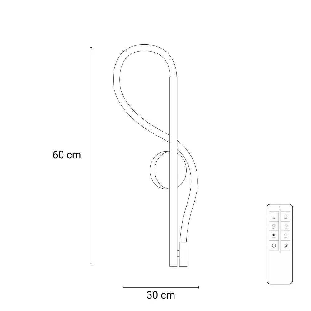 Applique Murale Loopea - Luminaire LED Courbé au Design Contemporain