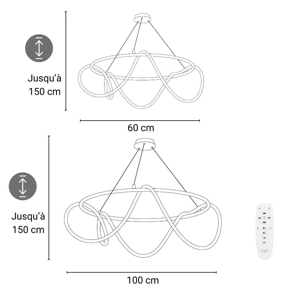 Suspension Ninga - Suspension LED Design pour Salle à Manger ou Salon