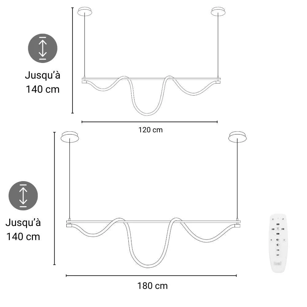Suspension LED Nista - Éclairage LED Design et Métal