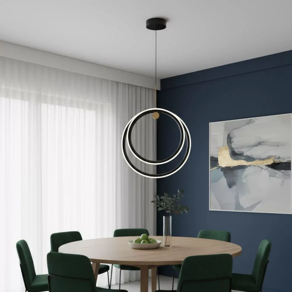 Suspension LED Oriana - Luminaire LED en forme arrondie