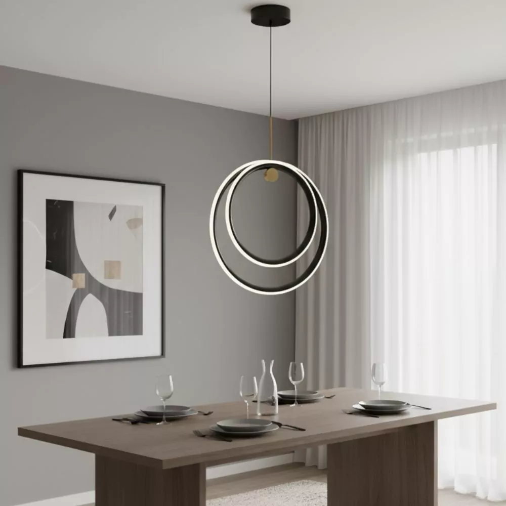 Suspension LED Oriana - Luminaire LED en forme arrondie