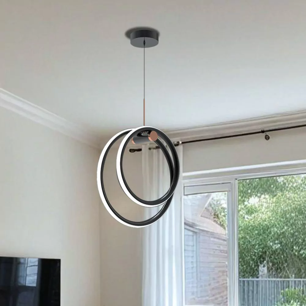 Suspension LED Oriana - Luminaire LED en forme arrondie