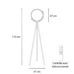 Lampadaire Croissant De Lune LED Design - Eclairage Moderne 3000-6000k