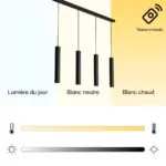 Suspension Fakla Dimmable Noire