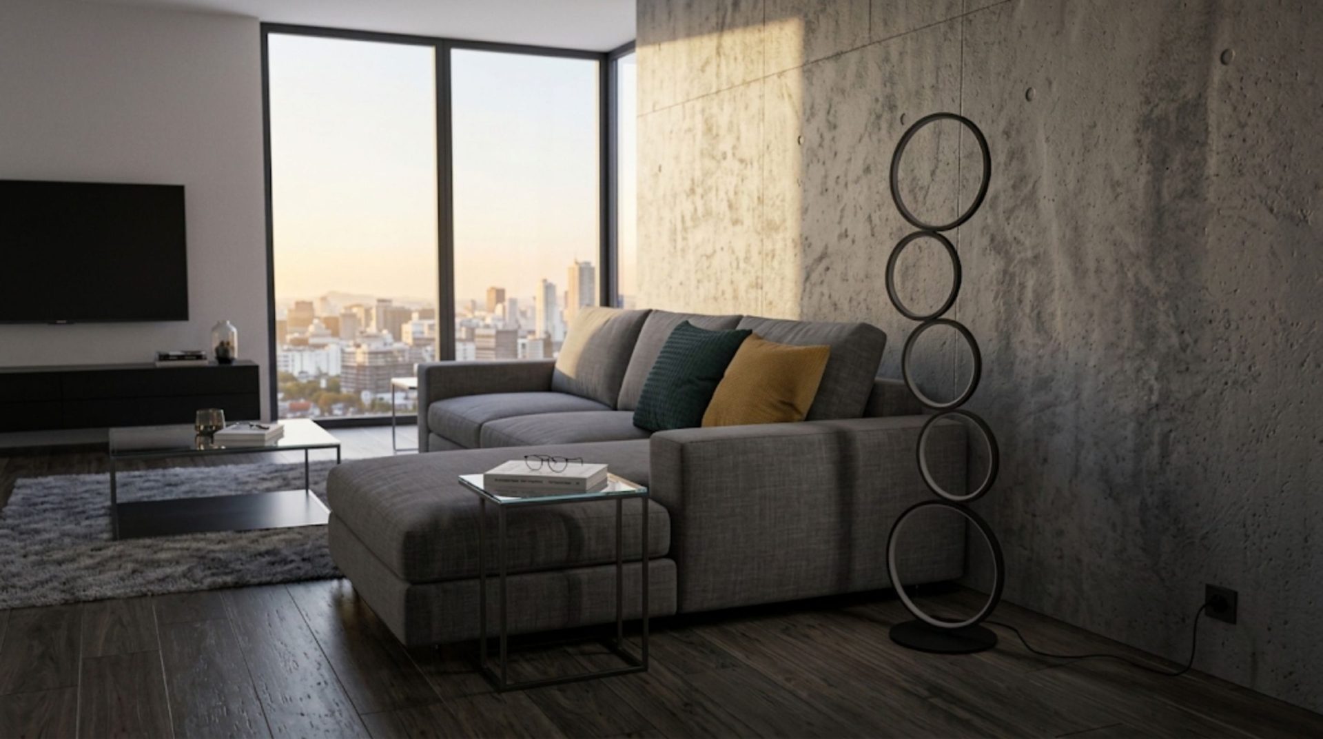 Lampadaire Rings