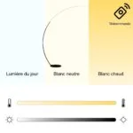 Lampadaire Arc Moderne – Design Élégant & Éclairage LED