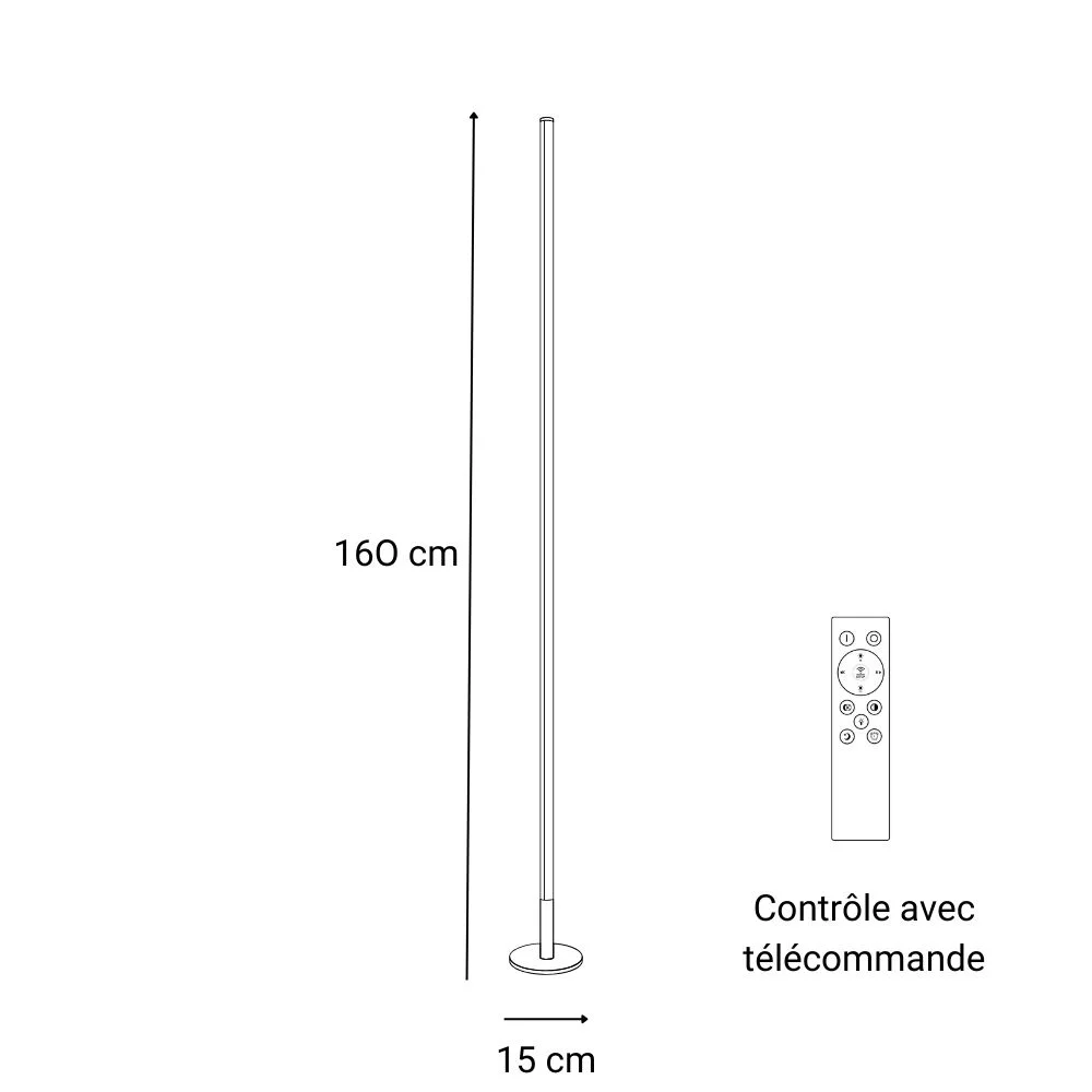 Lampadaire Halo - Éclairage LED - Minimaliste pour Salon ou Bureau