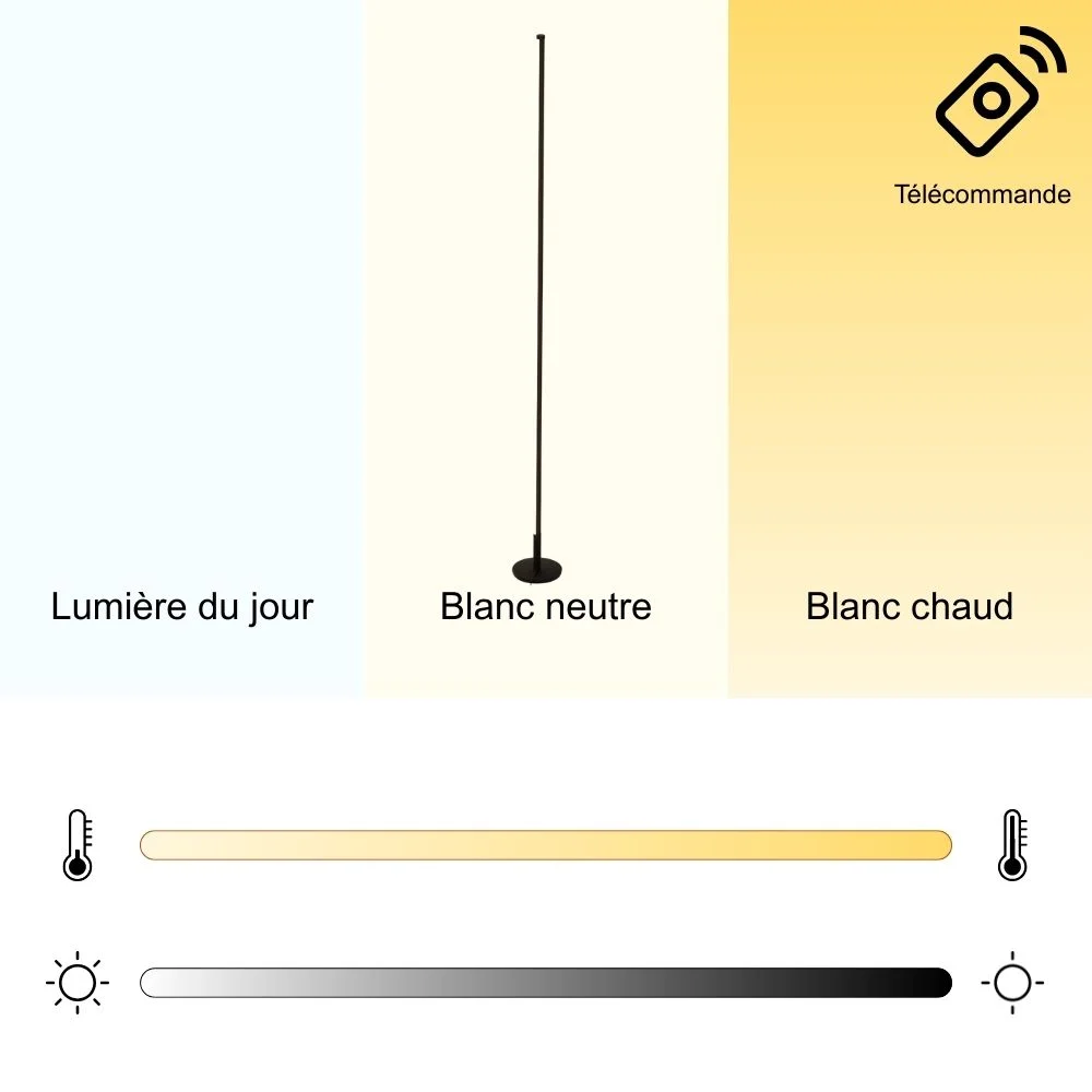 Lampadaire Halo - Éclairage LED - Minimaliste pour Salon ou Bureau