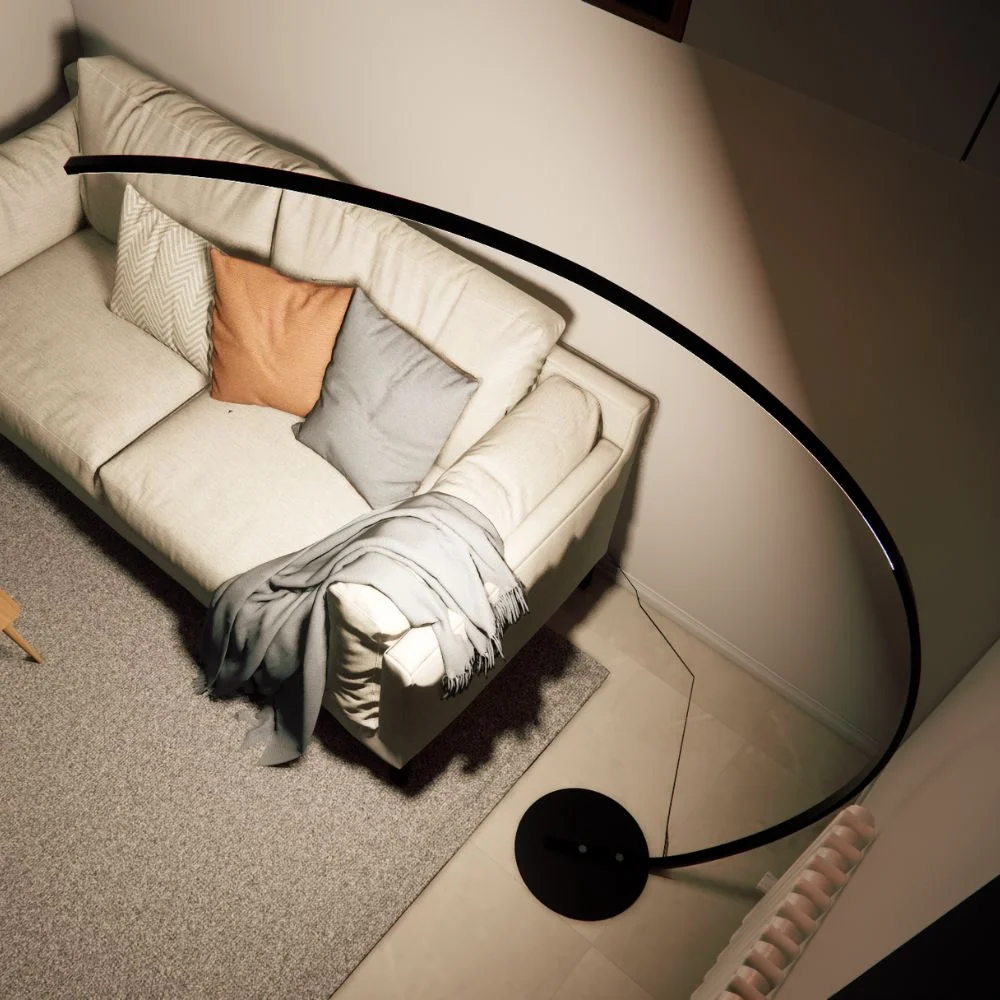 Lampadaire Arc Moderne – Design Élégant & Éclairage LED