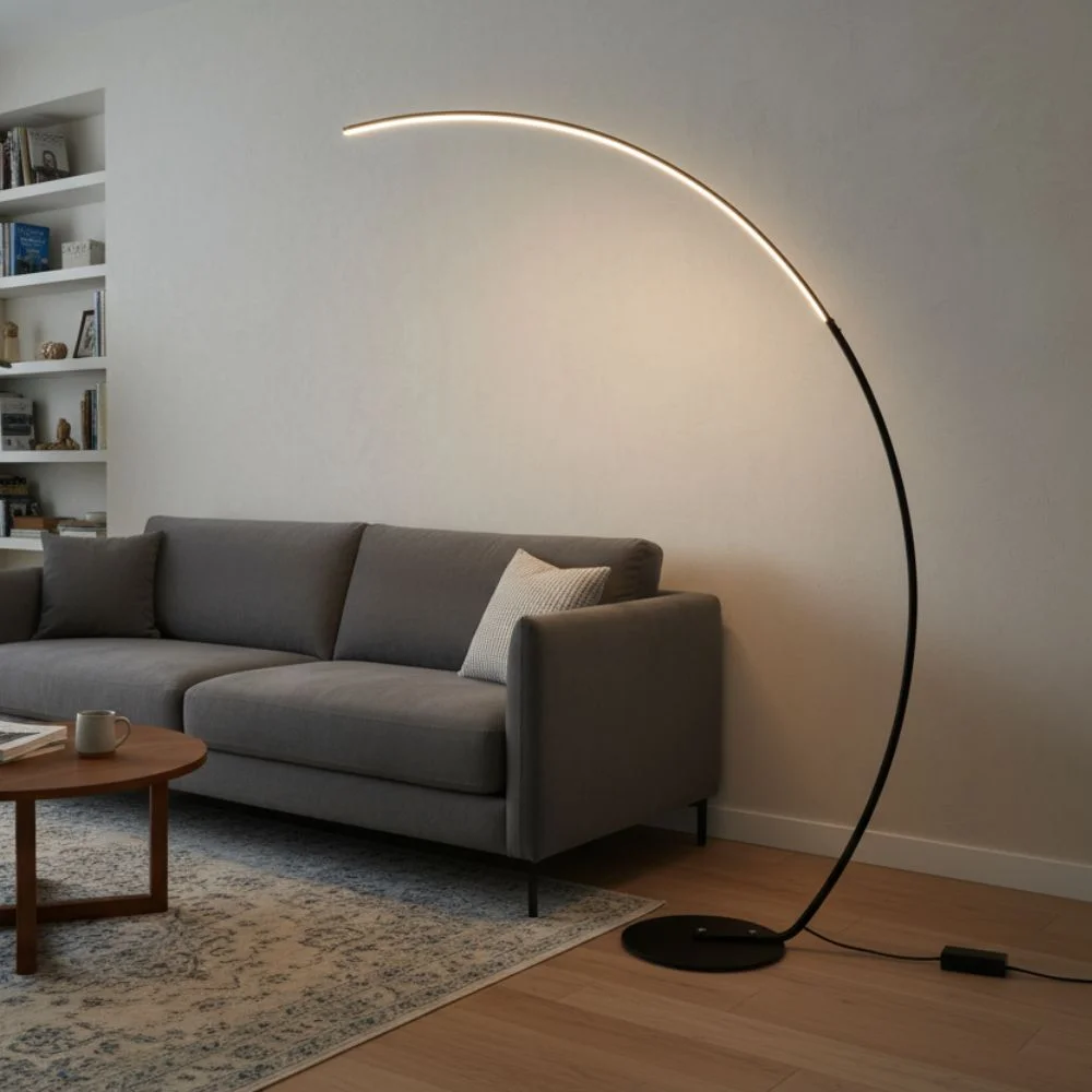 Lampadaire Arc Moderne – Design Élégant & Éclairage LED