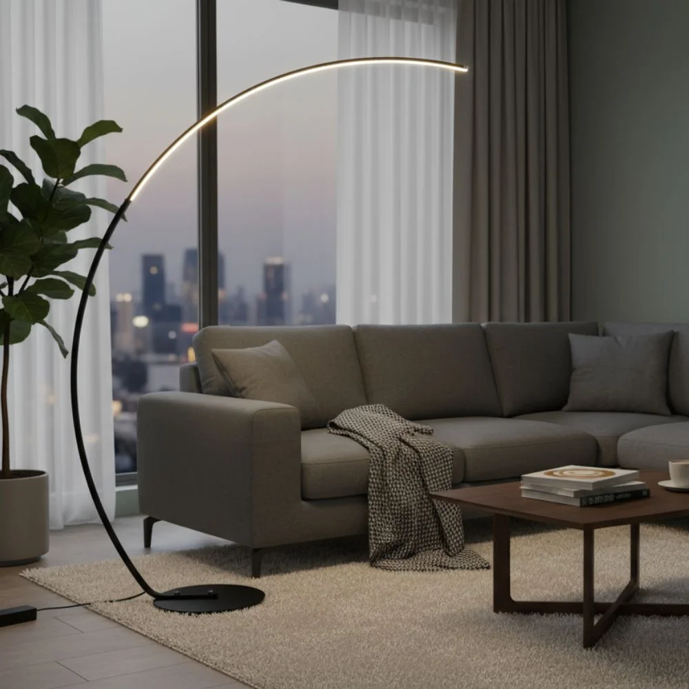 Lampadaire Arc Moderne – Design Élégant & Éclairage LED