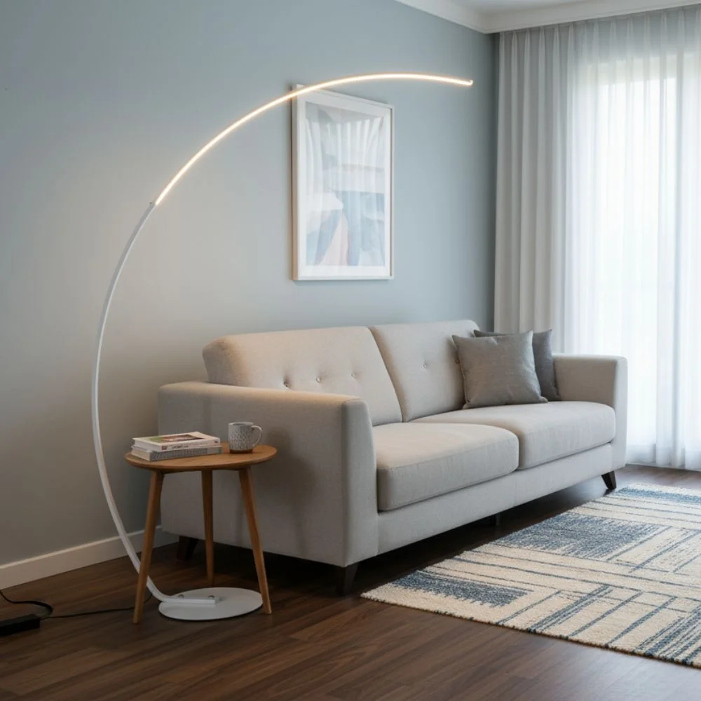 Lampadaire Arc Moderne – Design Élégant & Éclairage LED